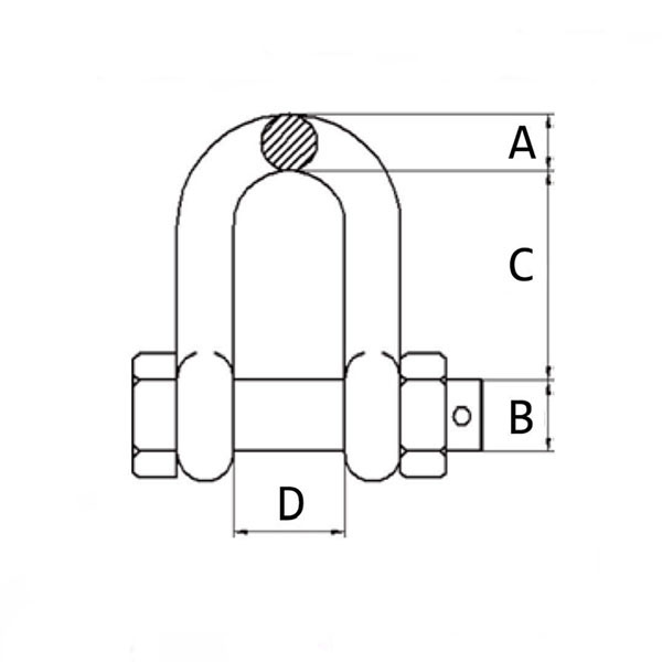 DEE SHACKLES WITH SAFETY BOLT