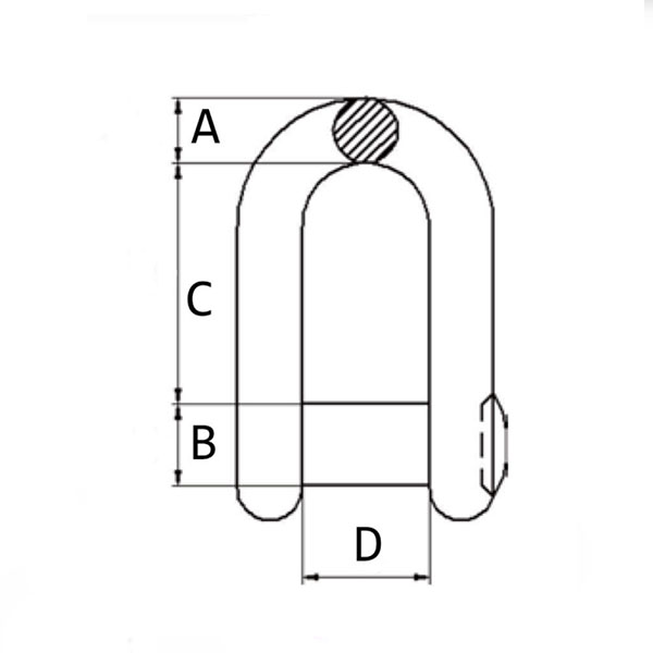 SQUARE HOLE PIN CHAIN SHACKLES