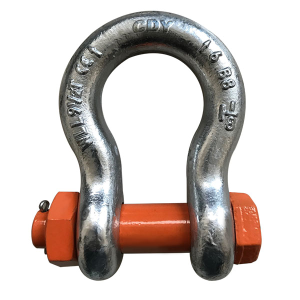 U.S. BOLT SHACKLES WITH SAFETY PIN Bolt-type anchor shackles with cotter pin