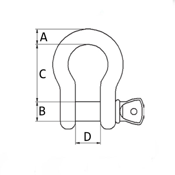 GRADE S BOW SHACKLES WITH SCREW PINS