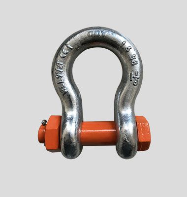 U.S. BOLT SHACKLES WITH SAFETY PIN Bolt-type anchor shackles with cotter pin