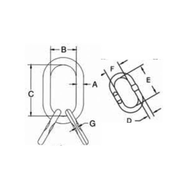 WELDED MASTER LINK ASSEMBLY WITH FLAT