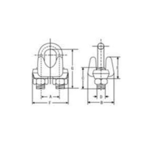 G-450 U.S DROP FORGED WIRE ROPE CLIPS